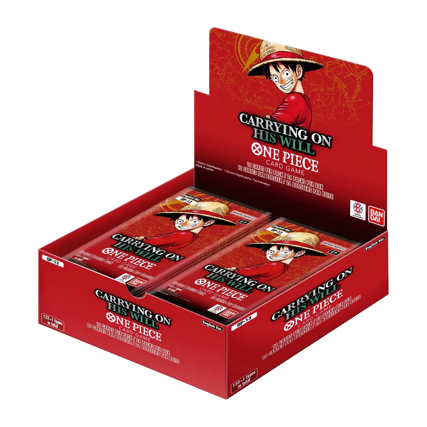 One Piece Card Game - Carrying On His Will OP-13 Display 24 Booster Box ENG