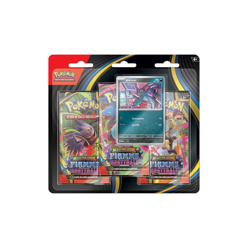 Blister da 3 Bustine e Sneasel Pokémon Megaevoluzione - Fiamme Spettrali (ITA)