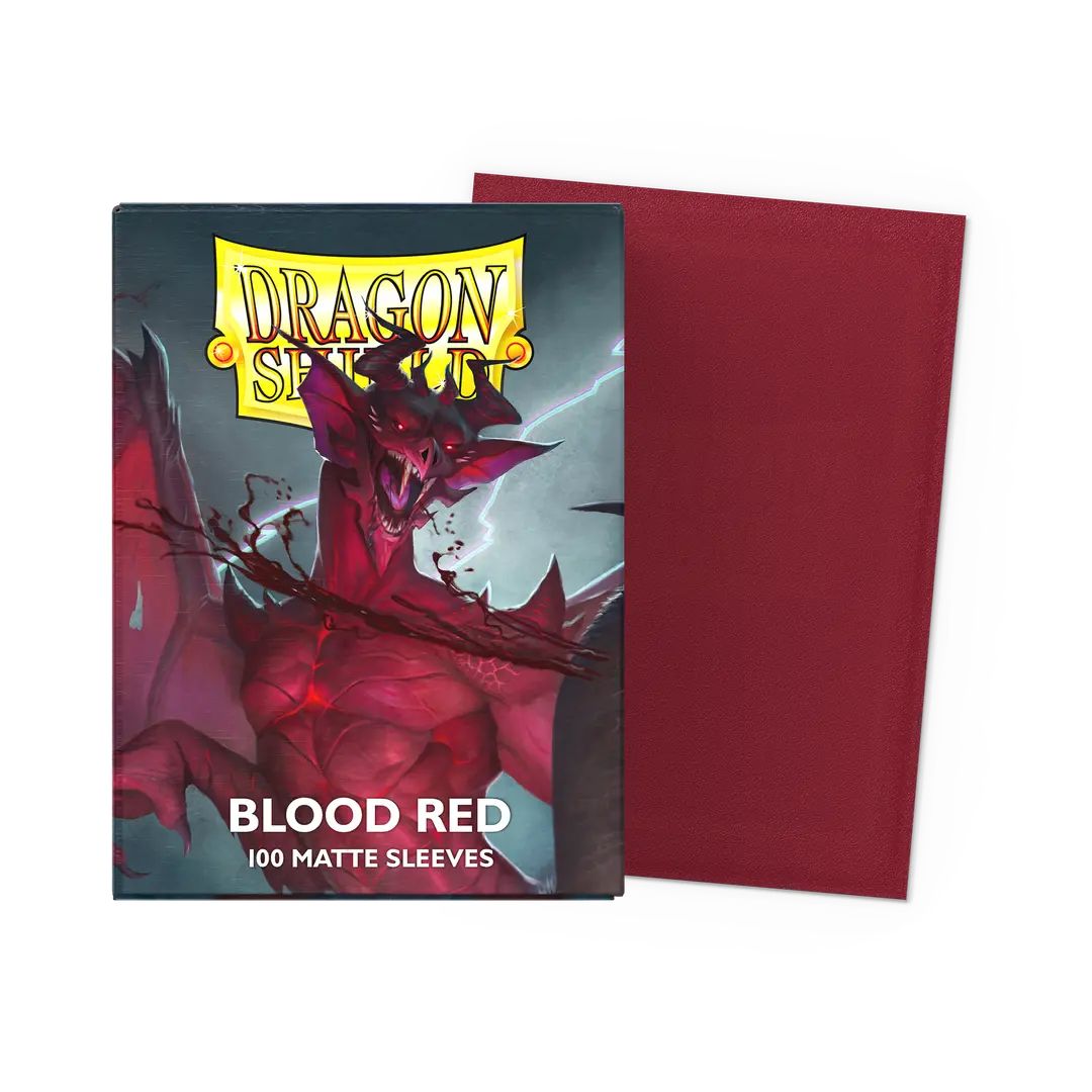 Standard - Matte - Blood Red (100 Packs) - Dragon Shield